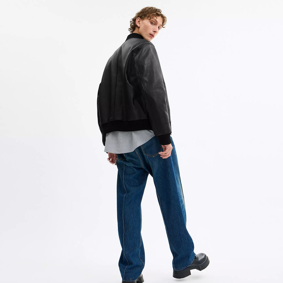 COACH | Leather Varsity Jacket | chamarra de caballero