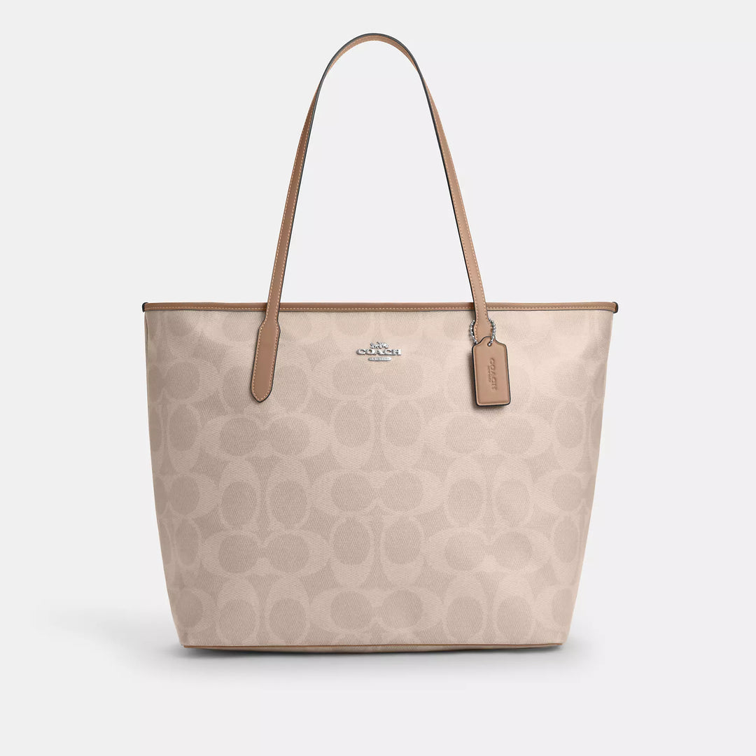 COACH |
Large City Tote Bag In Maxi Signature Canvas | Bolso de mano grande