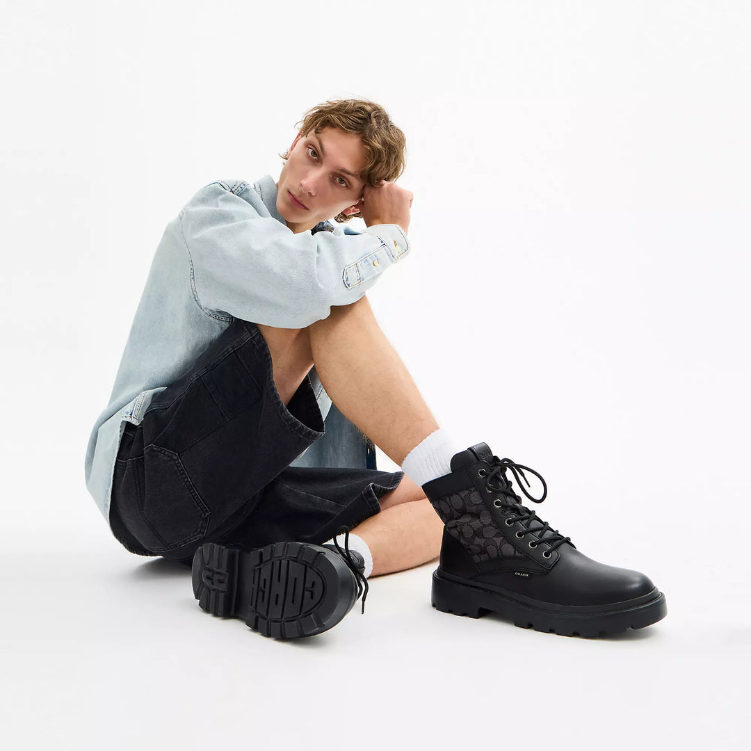 COACH | Combat Boot With Signature Jacquard | botas de combate hombre