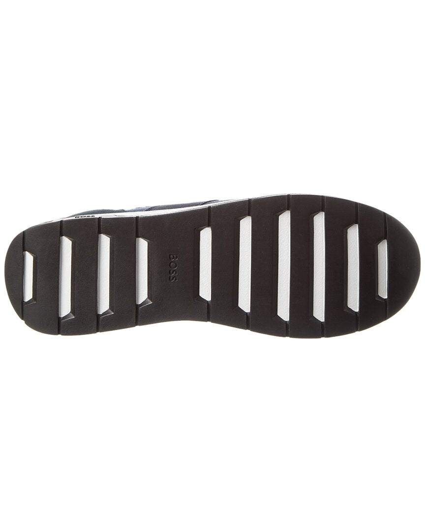 šššš šššš Zapatillas deportivas con ribete de cuero de titanio MSM57