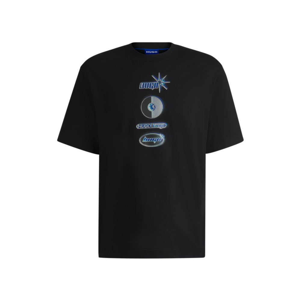 𝐇𝐔𝐆𝐎                                     Camiseta de jersey de algodón con ilustraciones de temporada                        MSM58