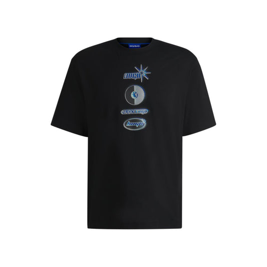 𝐇𝐔𝐆𝐎                                     Camiseta de jersey de algodón con ilustraciones de temporada                        MSM58