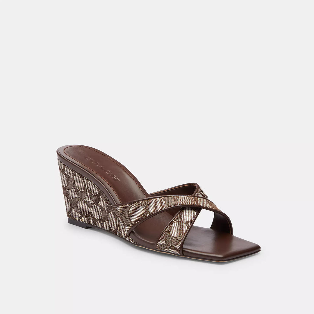 COACH | Wedge Sandal In Signature Jacquard | Sandalias de mujer.