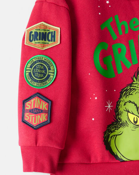 Carter’s | Toddler Boy Christmas Dr. Seuss™ The Grinch Pullover Sweatshirt - Red | Sudadera Navideña Roja de Grinch