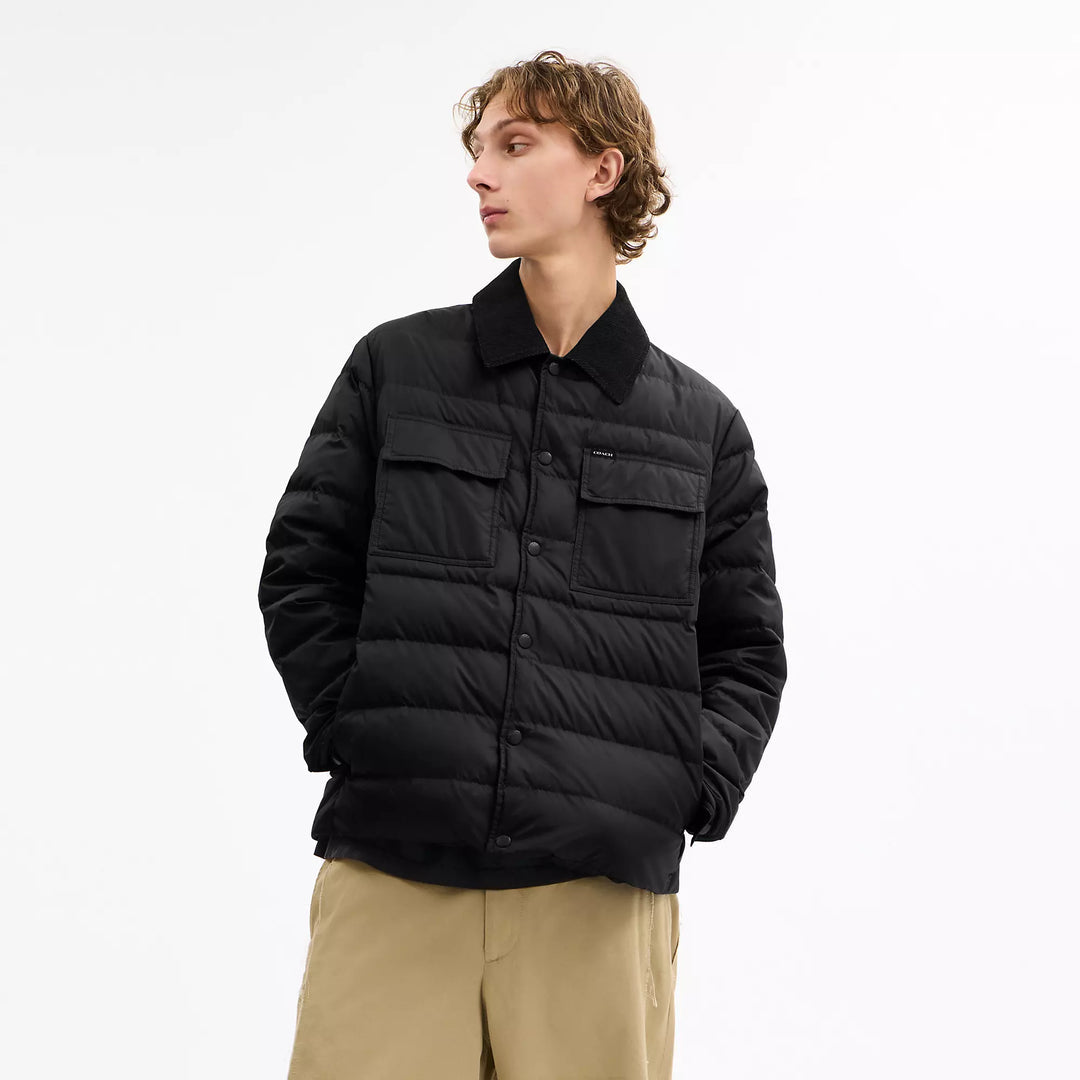 COACH | Lightweight Shirt Down Jacket In Recycled Polyester| chamarra de hombre