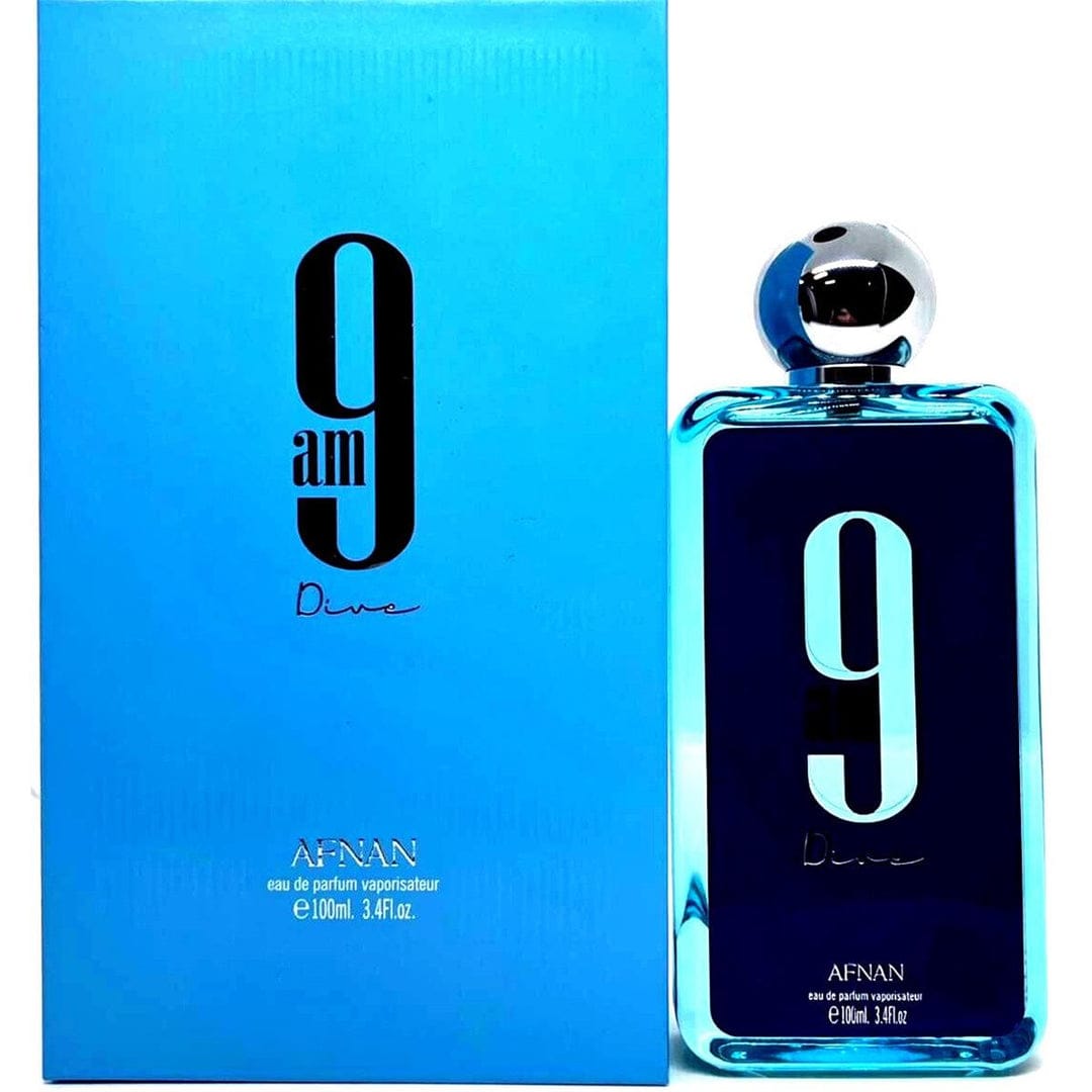 𝐀𝐅𝐍𝐀𝐍                                            3.4 Oz Afnan 9 Am Dive Eau De Parfum Spray Para Unisex                                  PRF2