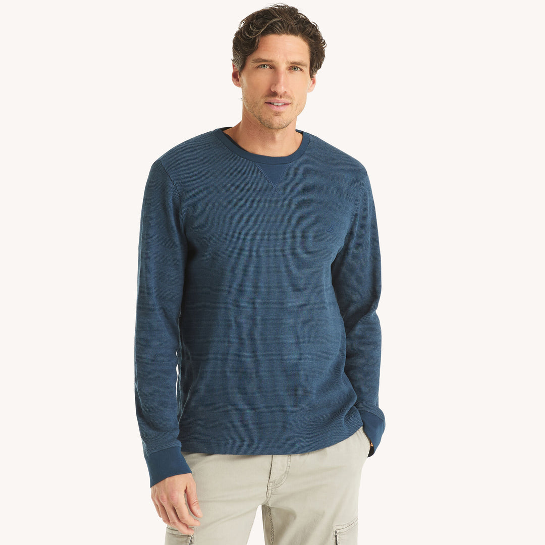 ššššššš Sudadera de cuello redondo de punto gofre para hombre
MSM28