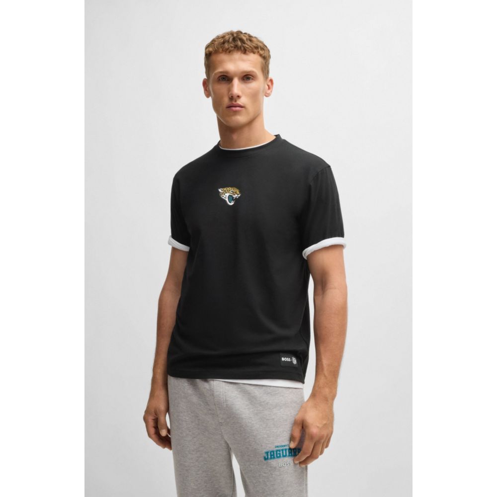 𝐁𝐎𝐒𝐒 Camiseta de algodón elástico x nfl con logo especial de la marca
MSM66