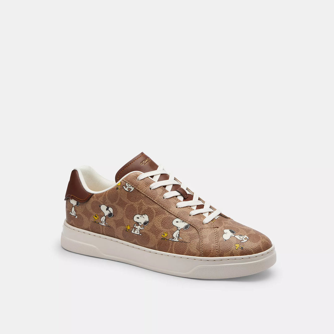 𝐂𝐎𝐀𝐂𝐇 Zapatillas deportivas Coach x Peanuts High Line en lona distintiva con estampado de Snoopy CO0017