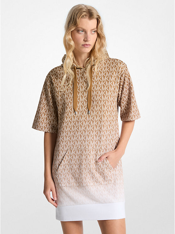 𝐌𝐈𝐂𝐇𝐀𝐄𝐋 𝐊𝐎𝐑𝐒                         Vestido con capucha de algodón de rizo y logo de la firma Ombré                         MK0012