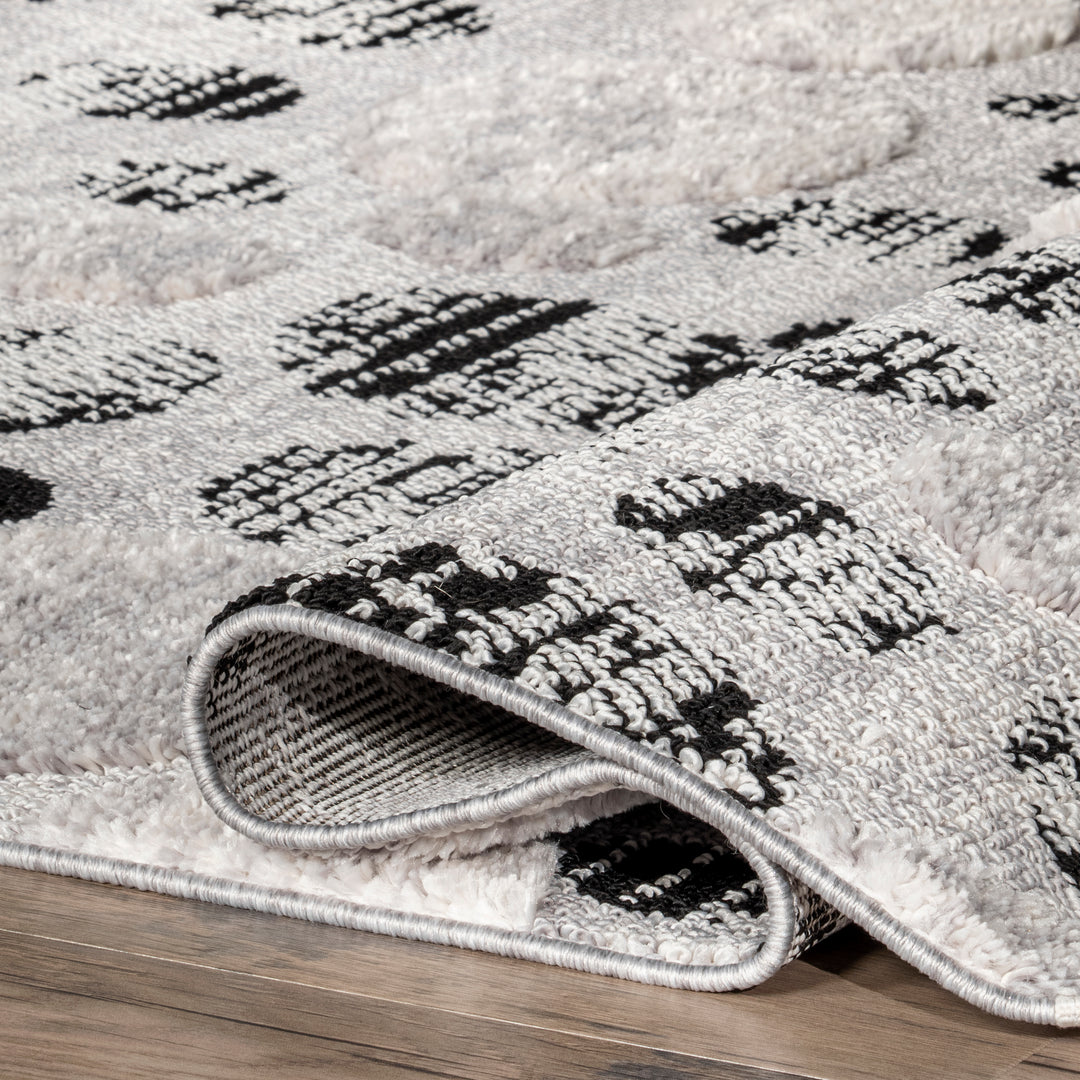 šššššš Alfombra moderna con borlas de guijarros Carli NU028