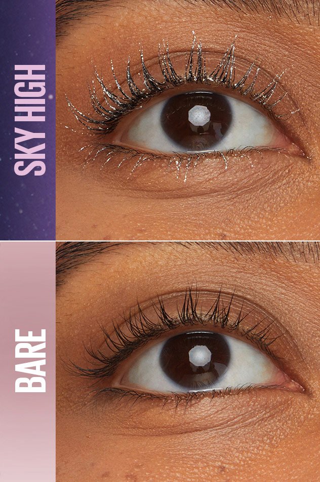 𝐌𝐀𝐘𝐁𝐄𝐋𝐋𝐈𝐍𝐄                       Máscara de pestañas Lash Sensational Sky High Space Diamond Glitter                          May8