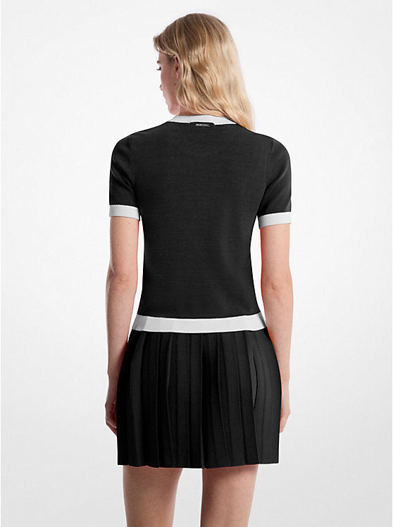 ššššššš šššš                              SuĆ©ter de manga corta de punto elĆ”stico                            MK0024