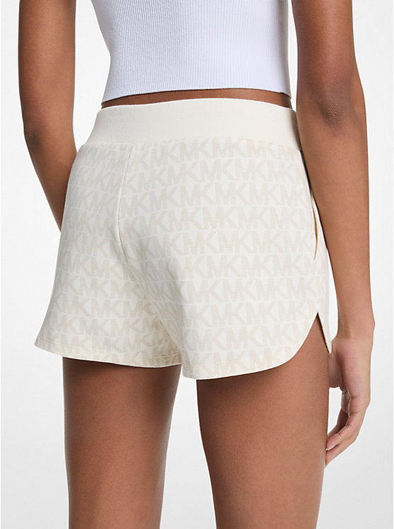 𝐌𝐈𝐂𝐇𝐀𝐄𝐋 𝐊𝐎𝐑𝐒 Pantalones cortos de mezcla de algodón con estampado de logotipo.     MK0067