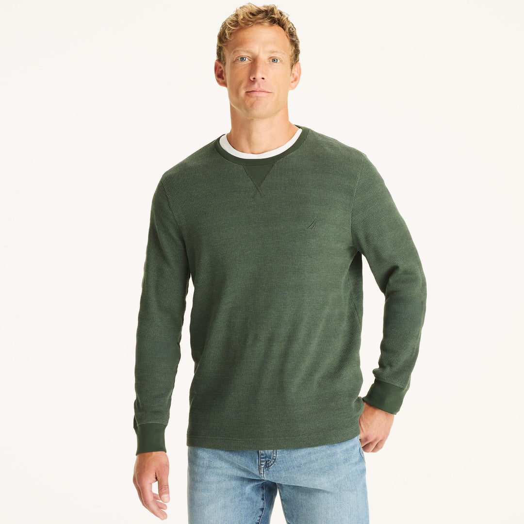 ššššššš Sudadera de cuello redondo de punto gofre para hombre
MSM28