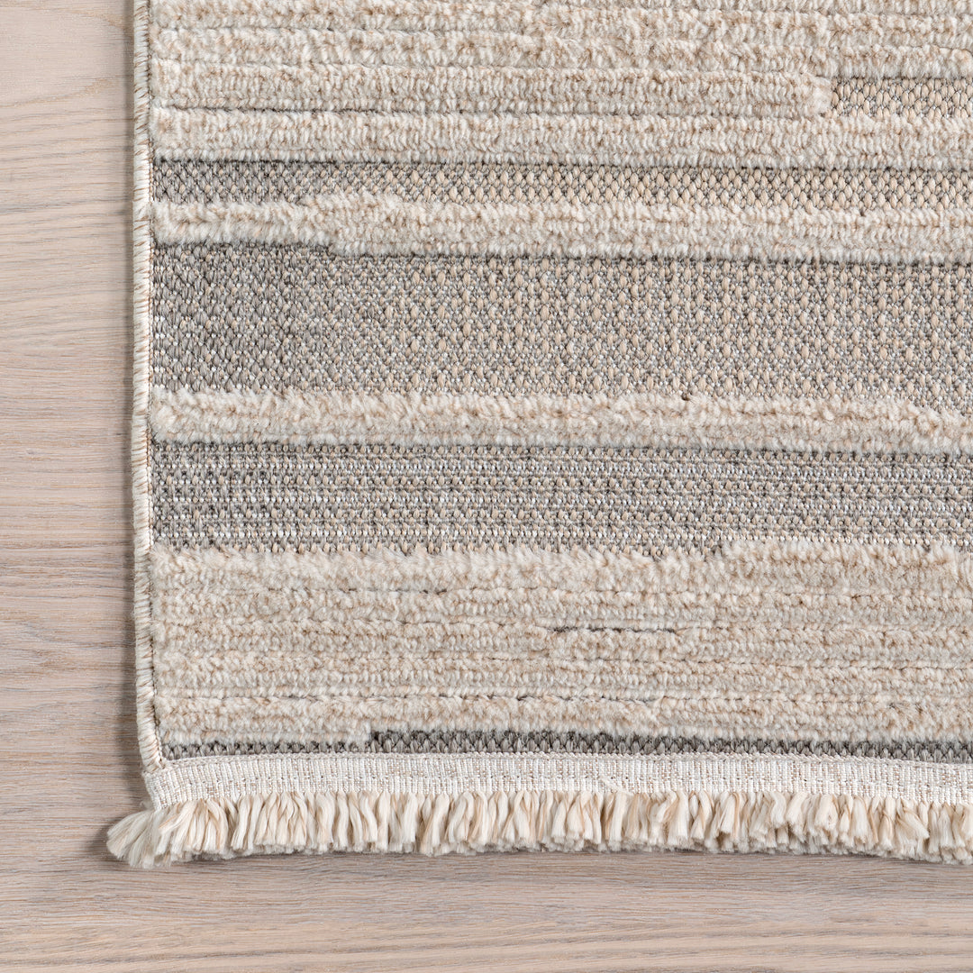 𝐍𝐔𝐋𝐎𝐎𝐌 Alfombra moderna con flecos altos y bajos de Ismene NU015