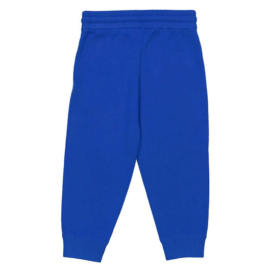𝐁𝐔𝐑𝐁𝐄𝐑𝐑𝐘 ☑️                Joggers de lona azul con parche de oso Otto para niño