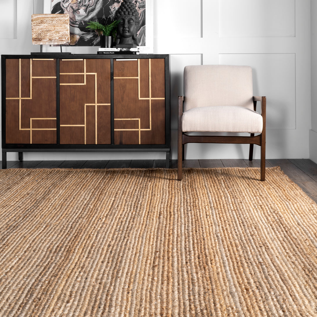 šššššš            alfombra de yute rigo tejida a mano         NU042