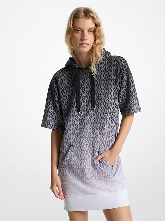 𝐌𝐈𝐂𝐇𝐀𝐄𝐋 𝐊𝐎𝐑𝐒                         Vestido con capucha de algodón de rizo y logo de la firma Ombré                         MK0012