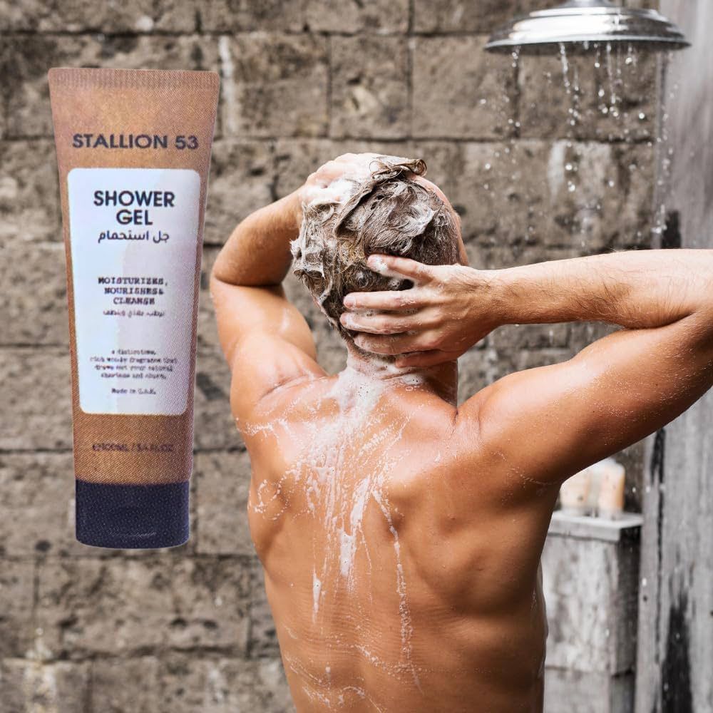 šššššššš šš Set de regalo 4 en 1 Eau de Parfum 100 ml unisex Limpiador facial - Gel de ducha - EDP 15 ml Aroma herbal, amaderado y terroso para hombre y mujer PER21