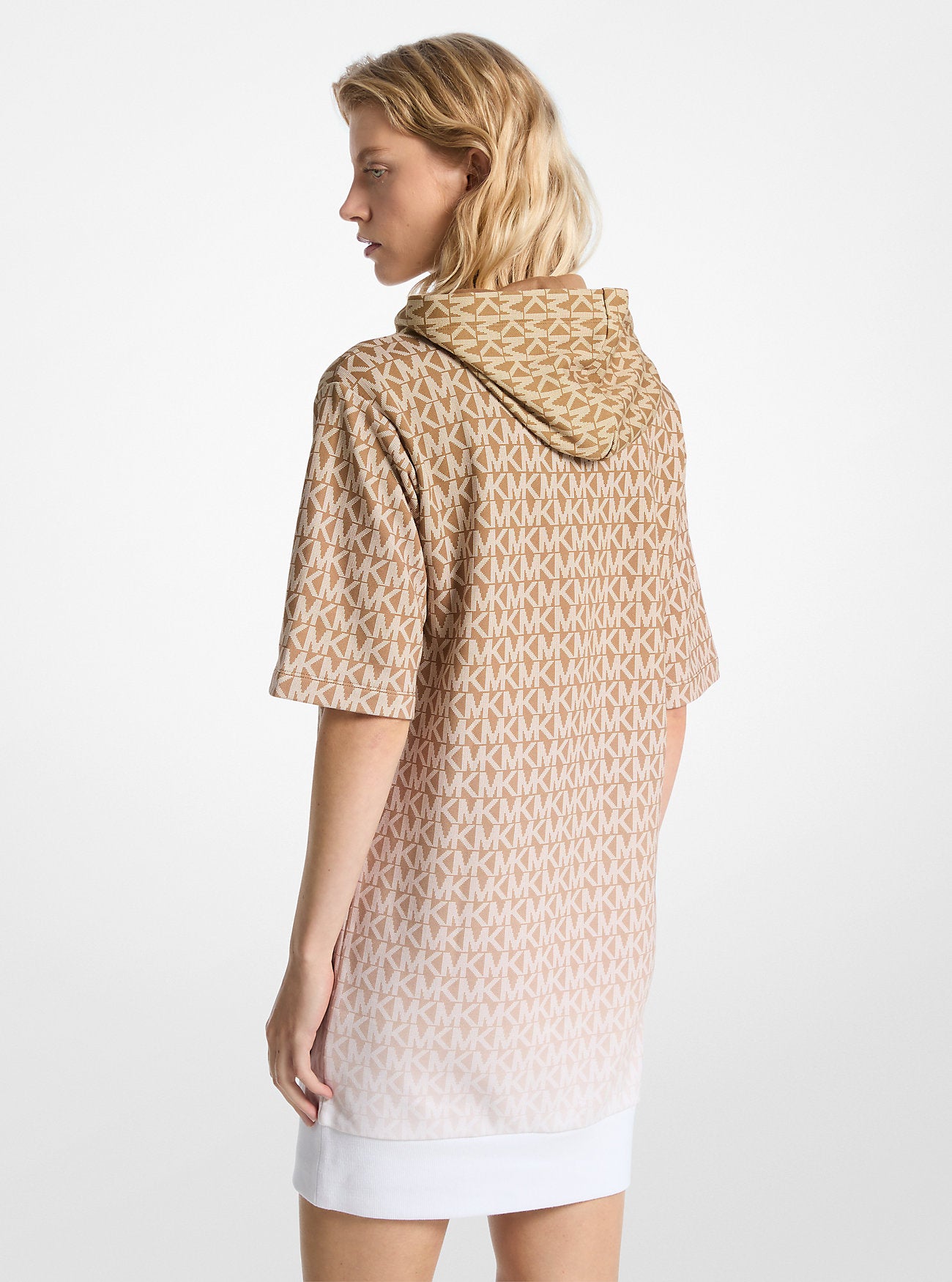 𝐌𝐈𝐂𝐇𝐀𝐄𝐋 𝐊𝐎𝐑𝐒                         Vestido con capucha de algodón de rizo y logo de la firma Ombré                         MK0012