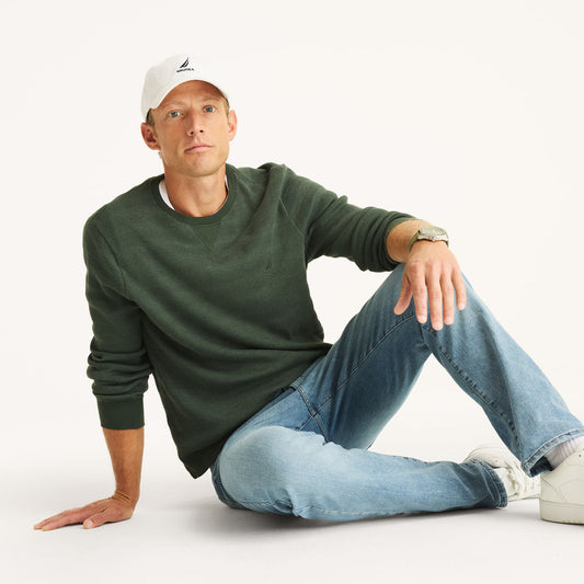 𝐍𝐀𝐔𝐓𝐈𝐂𝐀                         Sudadera de cuello redondo de punto gofre para hombre
MSM28