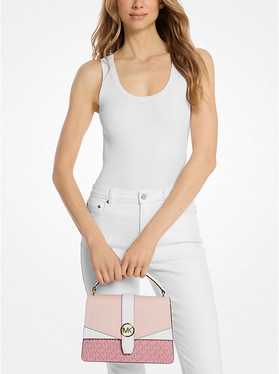 ššššššš šššš     Bolso satchel mediano con logotipo de la firma Greenwich            MK0081