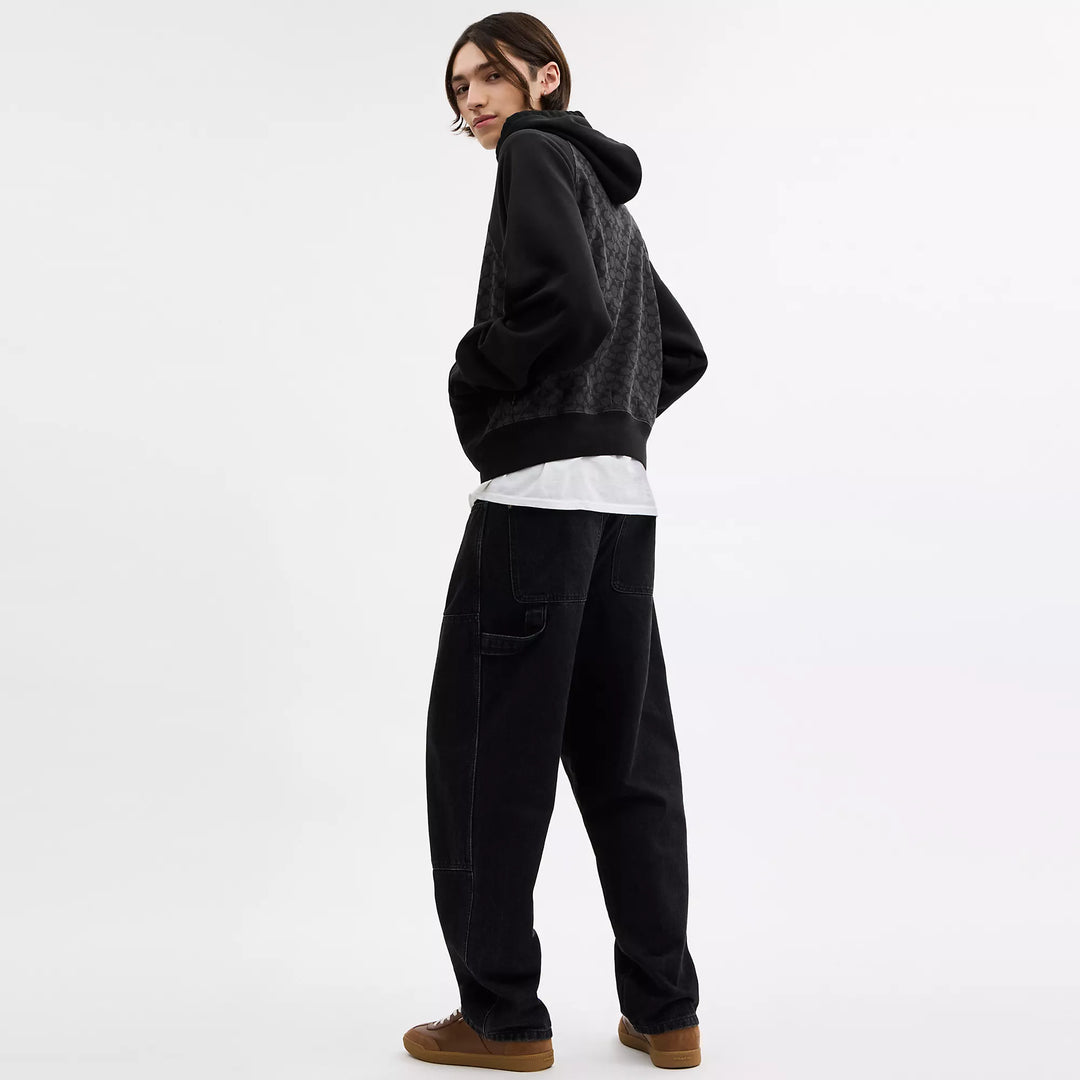 𝐂𝐎𝐀𝐂𝐇              Sudadera con capucha de algodón orgánico con la firma                 CO0014