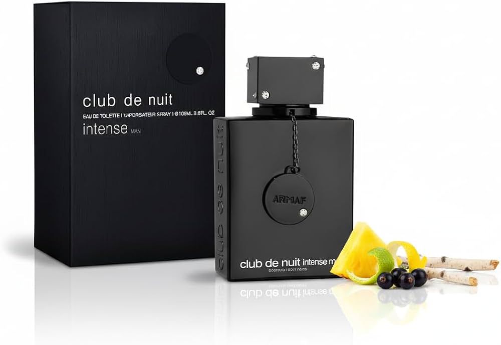 𝐀𝐑𝐌𝐀𝐅 Club de Nuit Intense Man EDT para hombre, nuevo en caja, negro, 3.6 onzas líquidas PER9