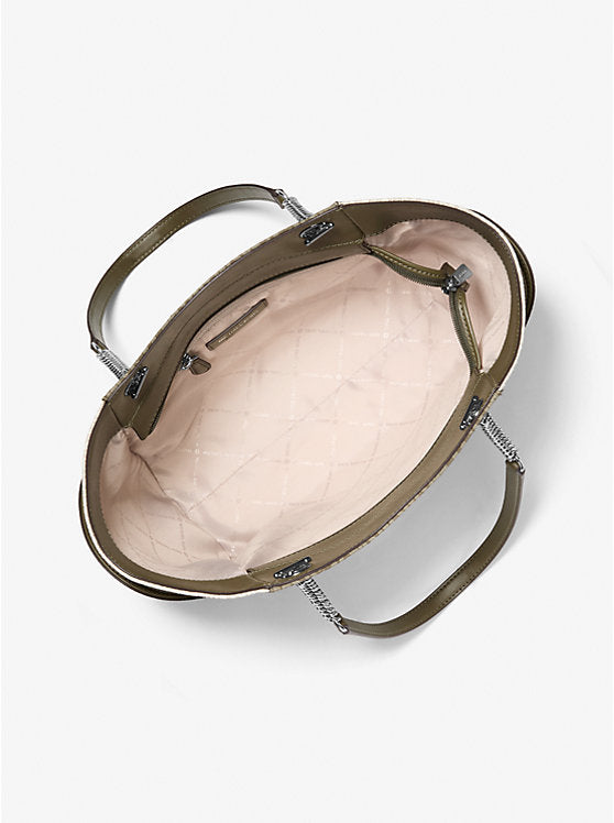 ššššššš šššš     Bolso de hombro grande con logo de la firma Jet Set en bloques de color  MK0054