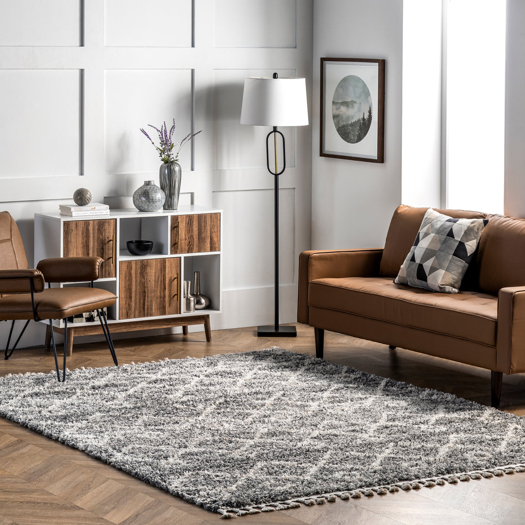 𝐍𝐔𝐋𝐎𝐎𝐌 Alfombra de pelo largo Kristi de transición NU025