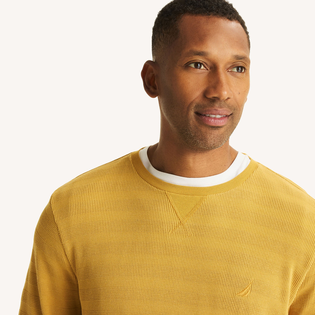 ššššššš Sudadera de cuello redondo de punto gofre para hombre
MSM28