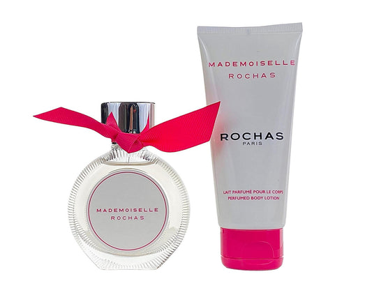 𝐑𝐎𝐂𝐇𝐀𝐒                                       Set de regalo de 2 piezas Mademoiselle para mujer (100ml) + Eau de Toilette en spray (1.7 oz)                                 PRF13