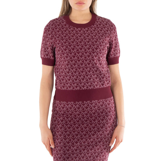 𝐌𝐈𝐂𝐇𝐀𝐄𝐋 𝐊𝐎𝐑𝐒    Suéter de manga corta con logo jacquard, talla pequeña              MK0050