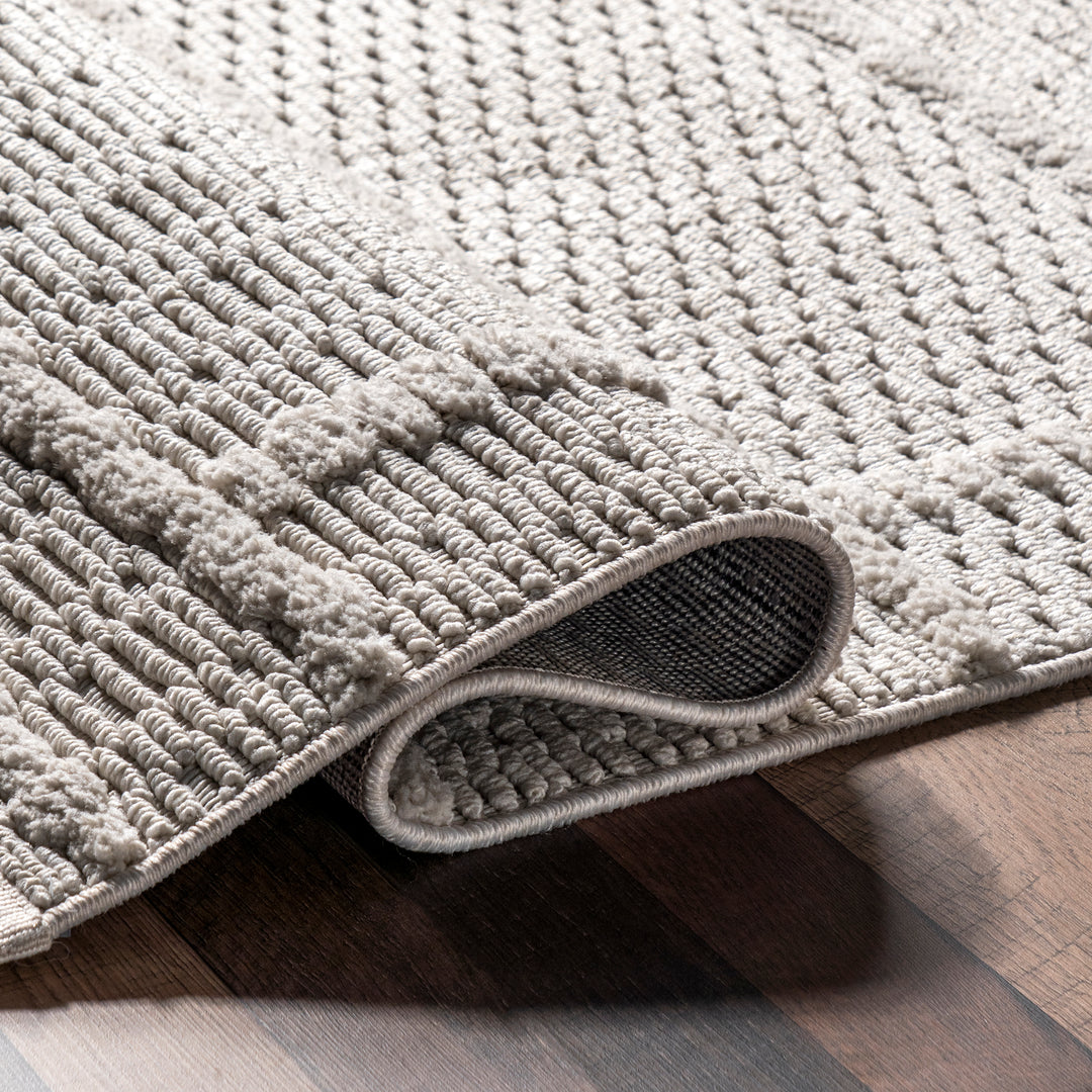 𝐍𝐔𝐋𝐎𝐎𝐌 Alfombra informal con borlas y rayas Annella NU033