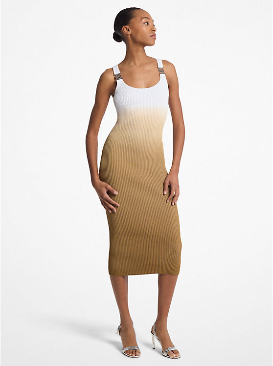 𝐌𝐈𝐂𝐇𝐀𝐄𝐋 𝐊𝐎𝐑𝐒                  Vestido de viscosa elástica acanalada ombré                     MK005