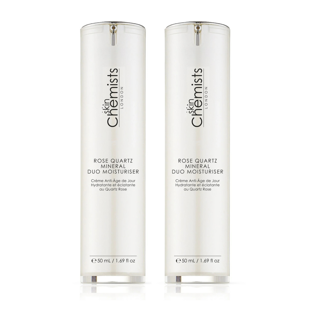 SKINCHEMISTS | Rose Quartz Duo Moisturizer 50ml Twin Value Savings Pack | Hidratante Dúo De Cuarzo Rosa