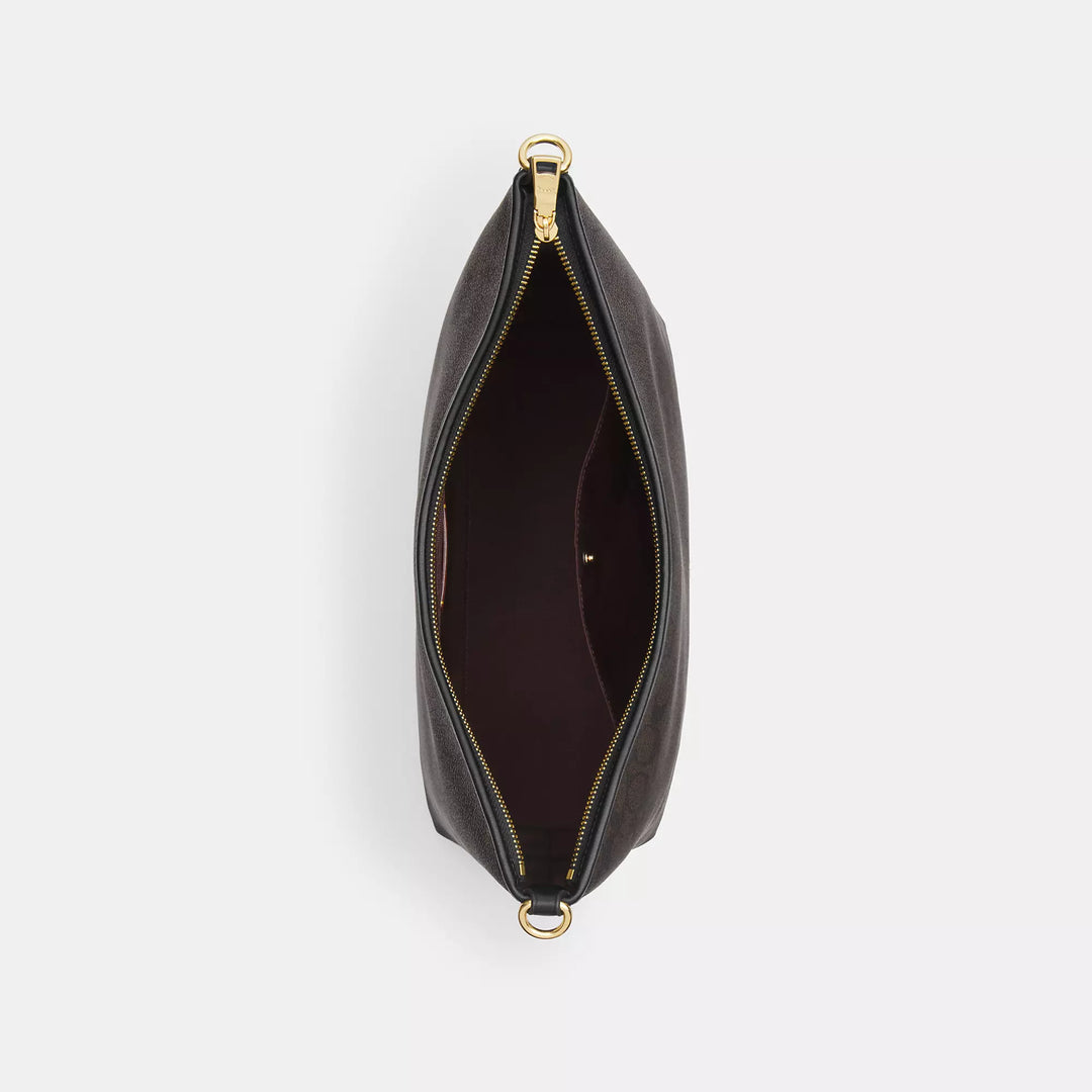 COACH | Laurel Large Shoulder Bag In Signature Canvas | Bolso café de mujer