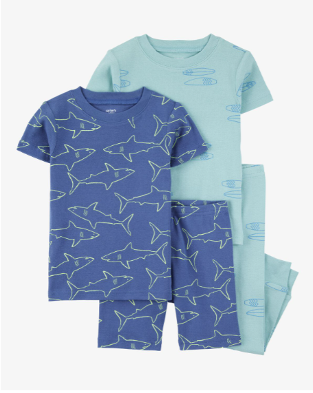 Carter's | Cotton Pajamas | Pijama Kit de 4 piezas