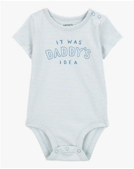 Carter's | Baby Short-Sleeve Bodysuit | Pañalero azul