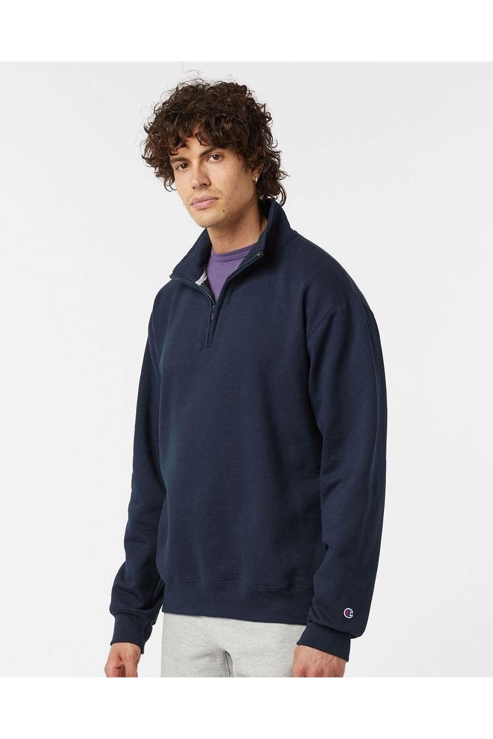 𝐂𝐇𝐀𝐌𝐏𝐈𝐎𝐍                        Sudadera Powerblend con cremallera de un cuarto.      MSM4