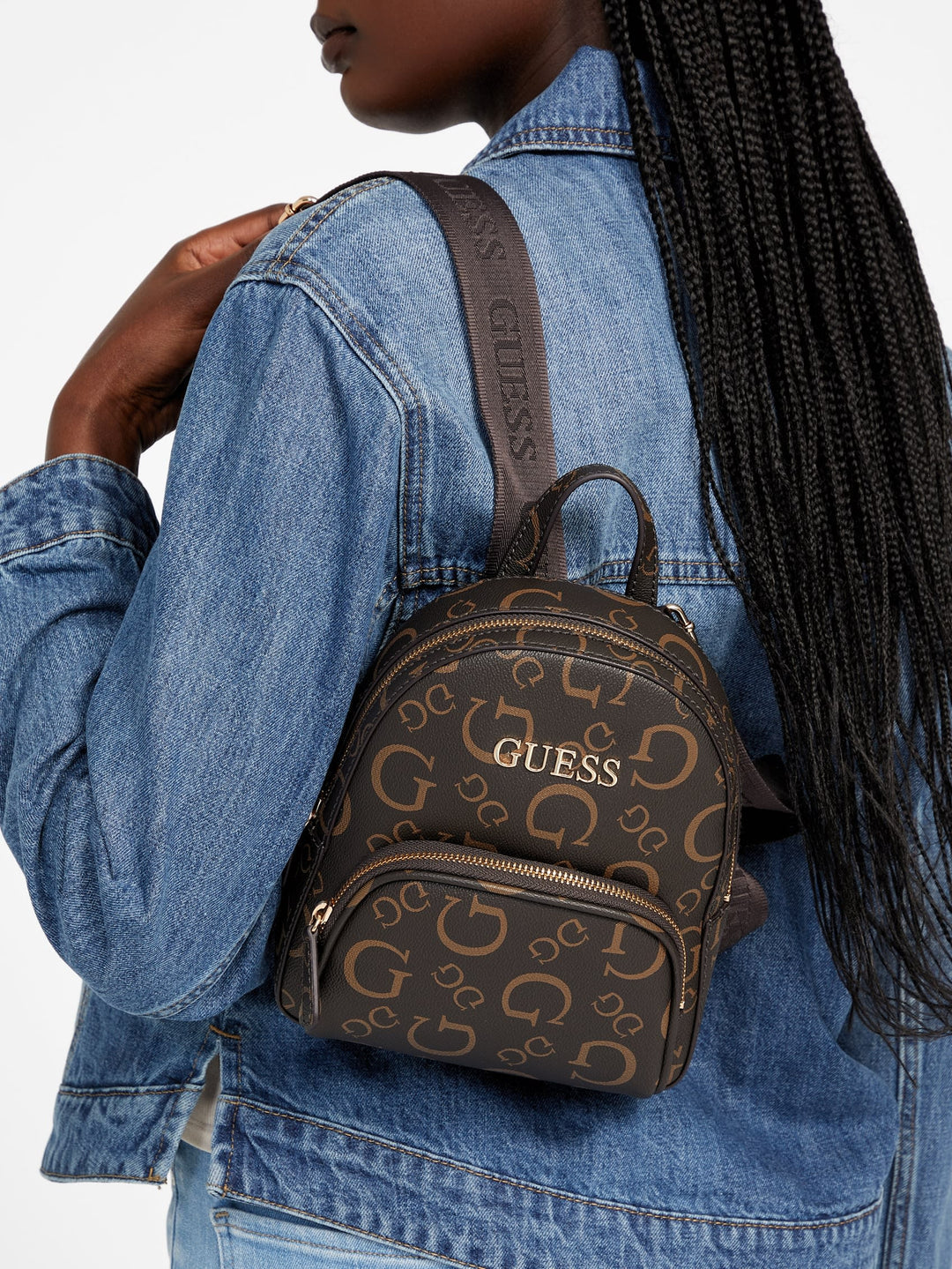 GUESS FACTORY |
Eldoria Enlarged Logo Mini Backpack | Mini mochila
