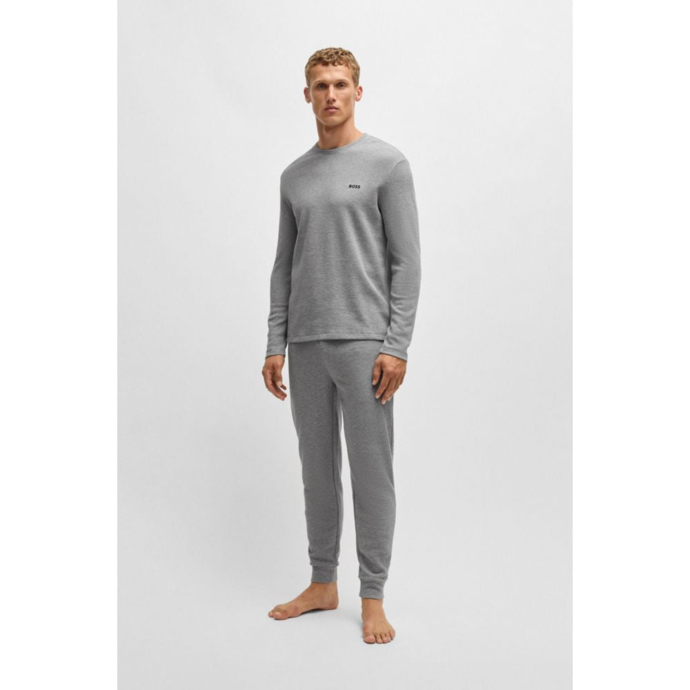 𝐁𝐎𝐒𝐒                                            Camiseta de pijama de algodón con estructura de gofre                                         MSM78