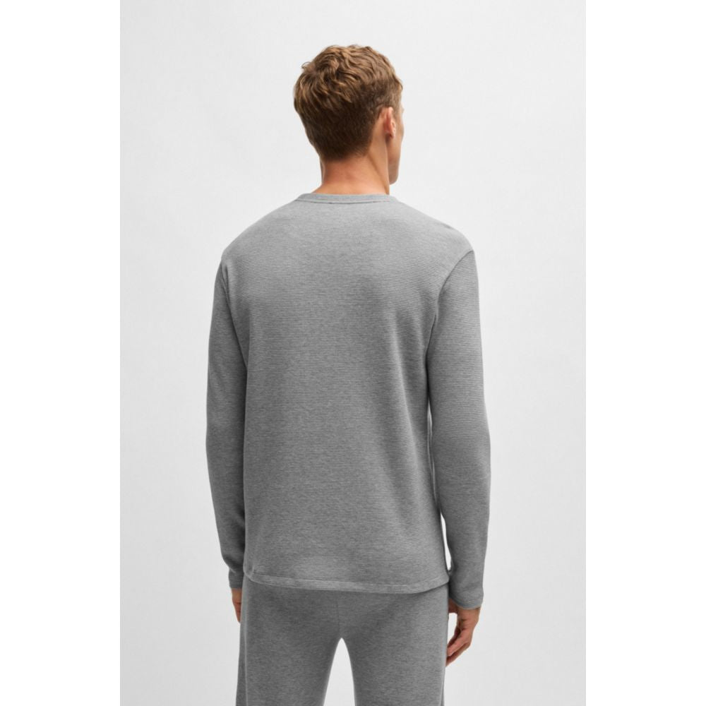 𝐁𝐎𝐒𝐒                                            Camiseta de pijama de algodón con estructura de gofre                                         MSM78