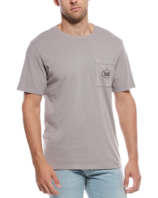 𝐒𝐂𝐎𝐓𝐂𝐇 & 𝐒𝐎𝐃𝐀                Camiseta con bolsillo teñida en prenda                  MSM91