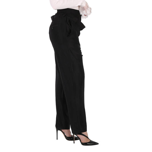 𝐁𝐔𝐑𝐁𝐄𝐑𝐑𝐘 ☑️                Pantalones de jersey negros de cintura doble Lombardy para mujer