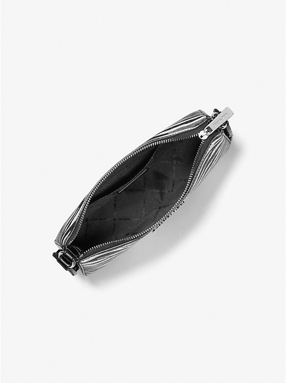 𝐌𝐈𝐂𝐇𝐀𝐄𝐋 𝐊𝐎𝐑𝐒                          Bolso bandolera mediano Jet Set de piel con estampado animal y logotipo, con estuche                          MK0015