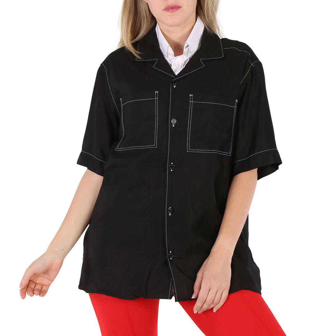 𝐁𝐔𝐑𝐁𝐄𝐑𝐑𝐘 ☑️             Camisa doble oversize para mujer