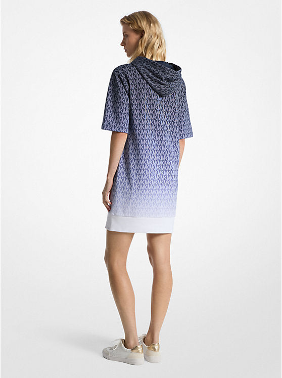 𝐌𝐈𝐂𝐇𝐀𝐄𝐋 𝐊𝐎𝐑𝐒                         Vestido con capucha de algodón de rizo y logo de la firma Ombré                         MK0012