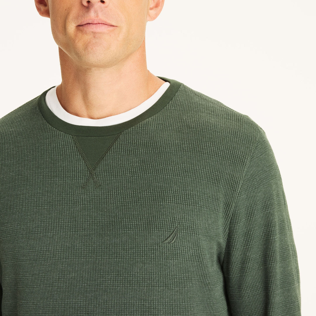 𝐍𝐀𝐔𝐓𝐈𝐂𝐀                         Sudadera de cuello redondo de punto gofre para hombre
MSM28